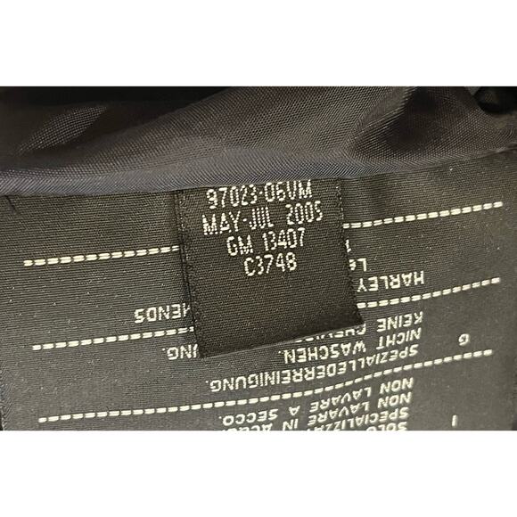 VTG Harley Davidson 3XL Leather Jacket EMBROIDERED Motorcycle Riding Gear LOGO!! - Picture 12 of 14